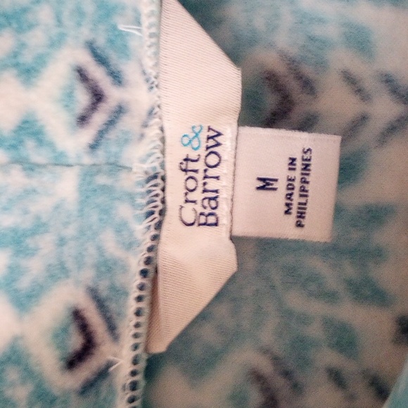 croft & barrow microfleece jacket mock neck pullover. Size M. NWT. - Picture 4 of 5